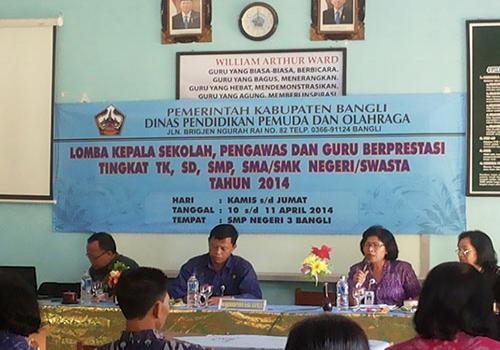 Pembukaan Lomba Guru, Kepala Sekolah dan Pengawas Berprestasi Tahun 2014