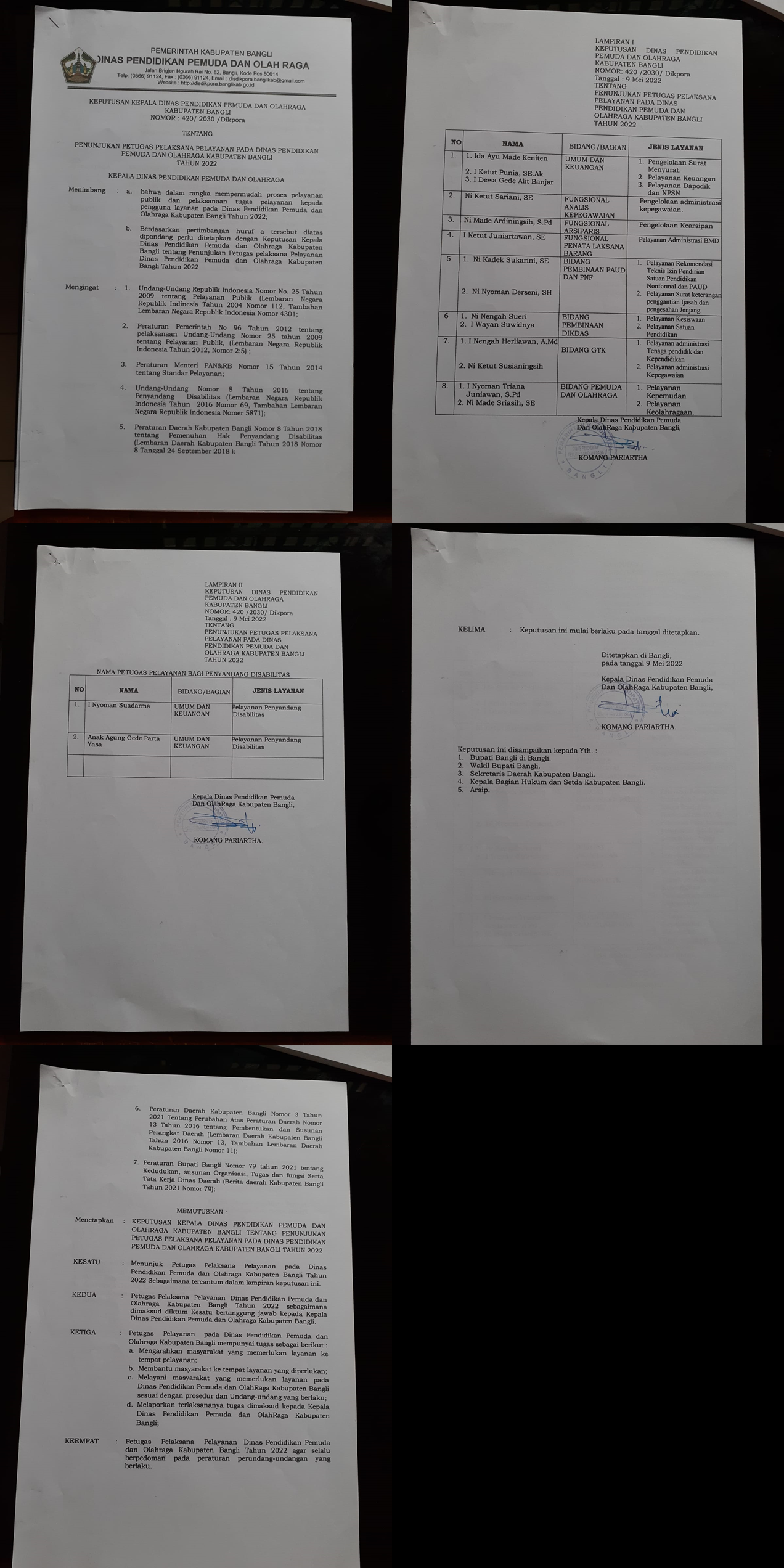 SK petugas pelayanan publik