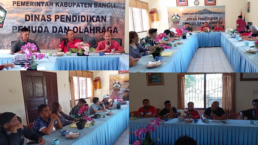 Bidang PO Disikpora Kab.Bangli Gelar rapat , Persiapan Porsenijar Provinsi Bali Tahun 2023