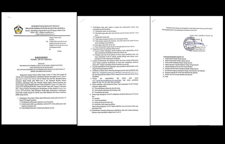 SURAT EDARAN PTM